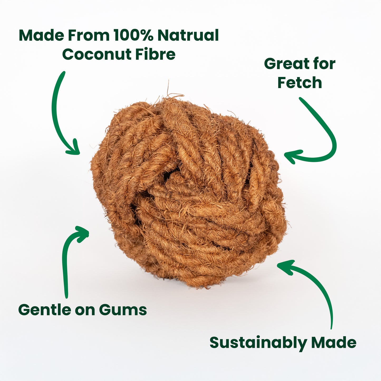 Planet Hero Coconut Fibre Ball Fetch Dog Toy
