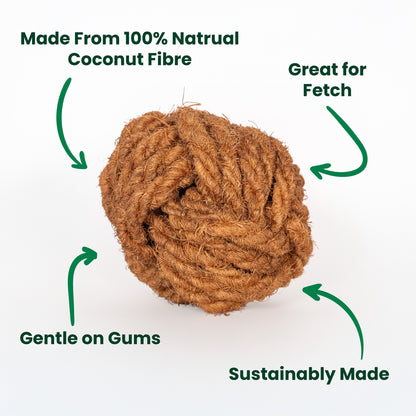 Planet Hero Coconut Fibre Ball Fetch Dog Toy